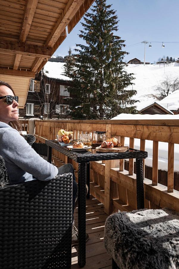 Spacieux Duplex Avec Vue La Clusaz Exteriér fotografie